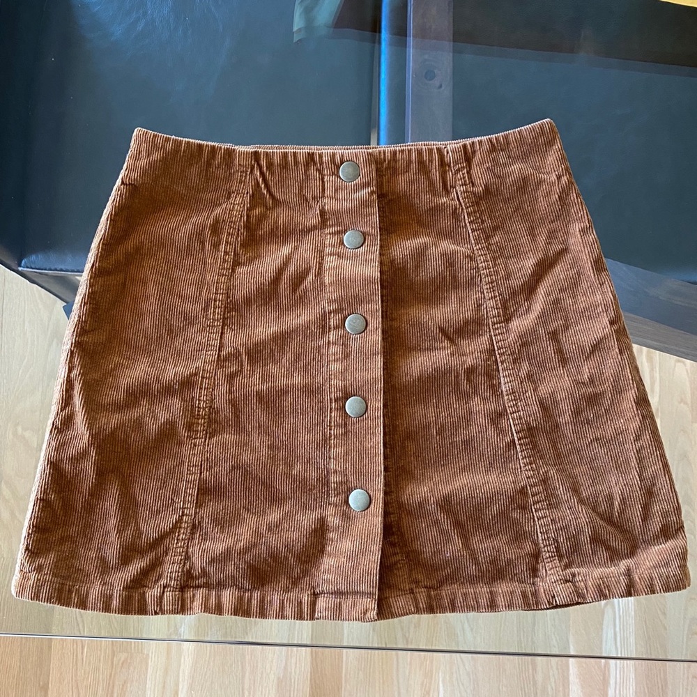 COPY - Topshop Button-up Corduroy Skirt